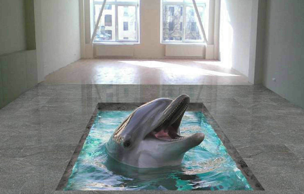 Наливные полы 3d дельфин